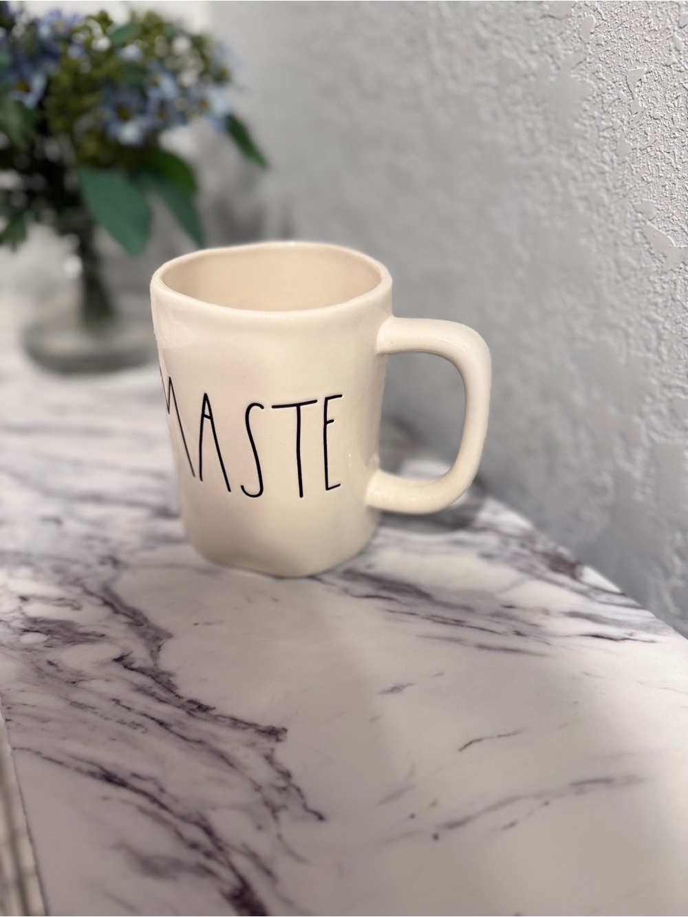 Rae Dunn NAMASTE Ceramic Coffee Mug Artisan Collection Magenta Cream - Picture 5 of 9
